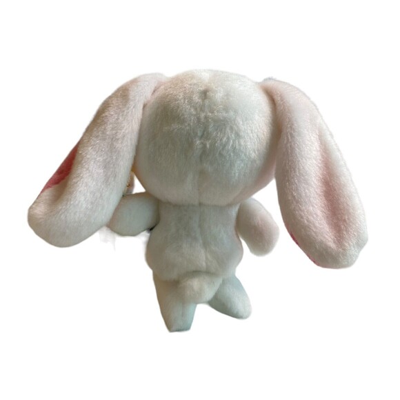 HALLMARK Bunny Rabbit Plush Holding Flower Stuffed Animal 5" Pink White - Picture 3 of 13